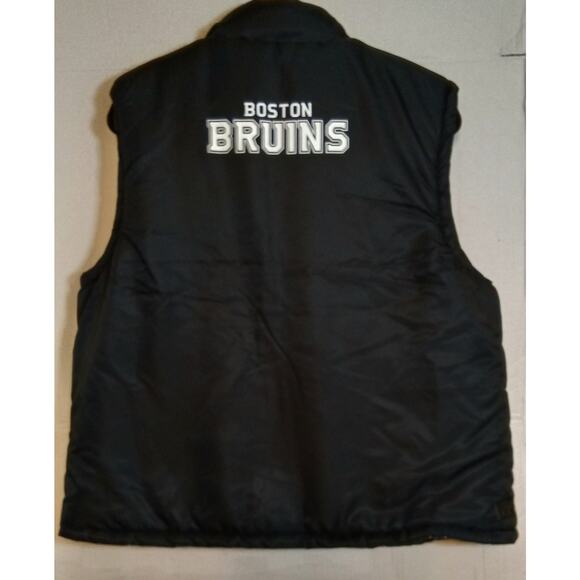Boston Bruins Wear by Erin Andrews Reversible Zip Sherpa Vest Women's XL - Picture 4 of 10